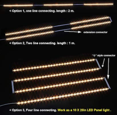 4. Wobane Dưới dải đèn LED chiếu sáng tủ - Bóng đèn LED Super Brights120